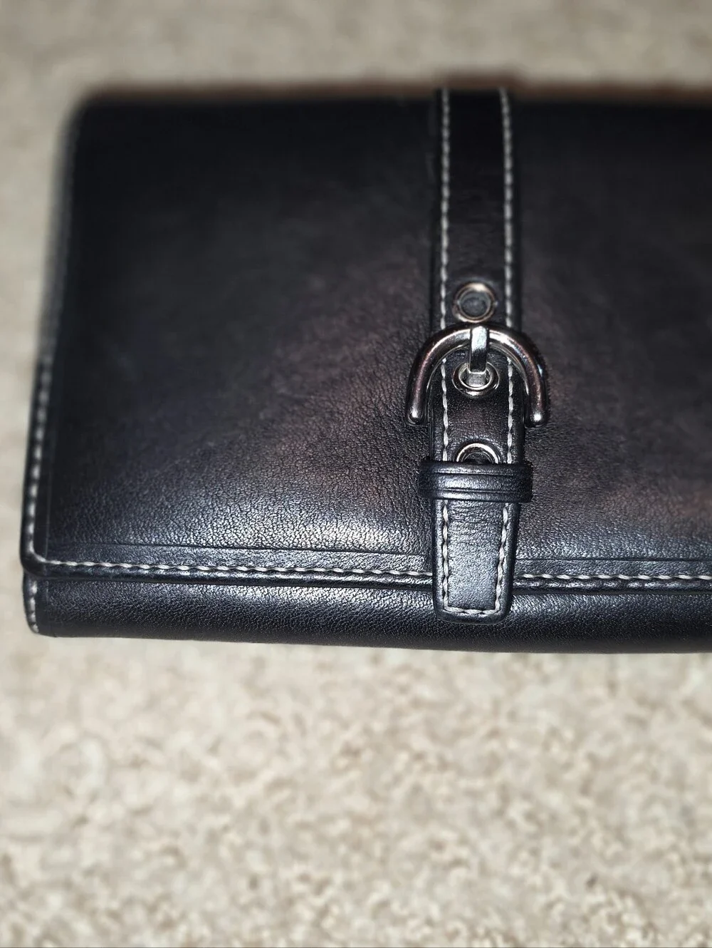 Coach Black Leatherware 1941 Hamptons Tote Y2k W/ Wallet Like New